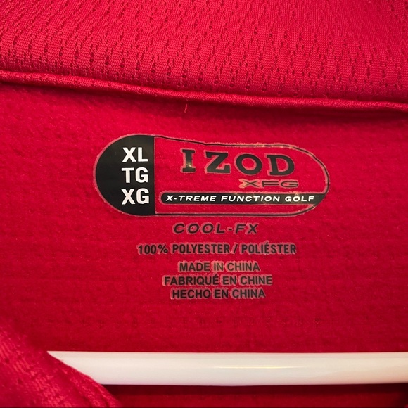 Izod golf XFG red pullover cool FX - Picture 3 of 6